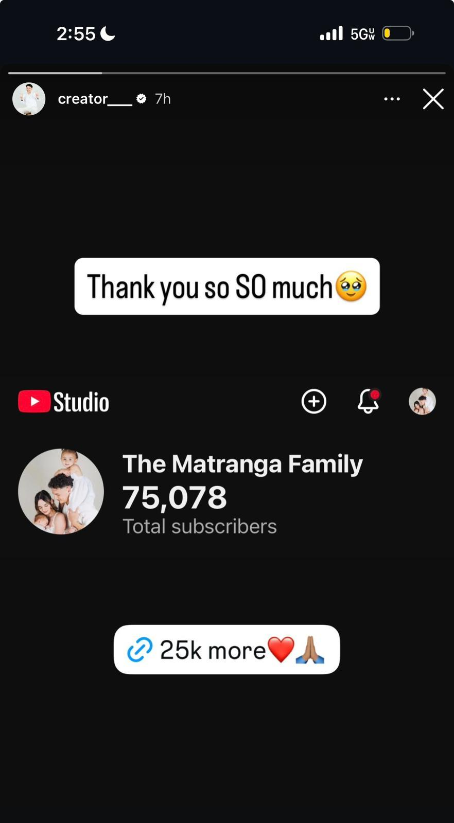 Carson Matranga - 75K YouTube subscribers